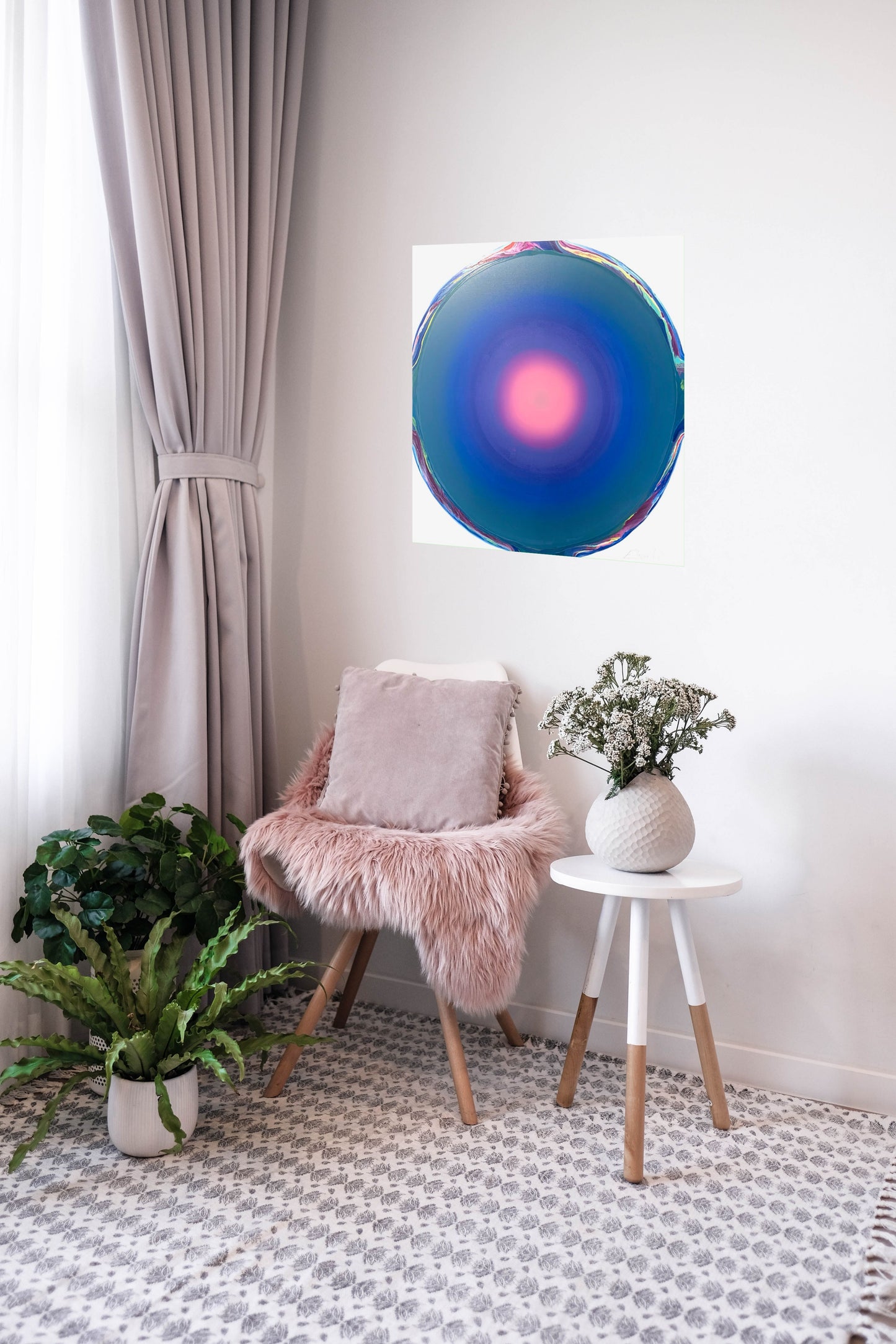 Ethan Blu Mindfulness circle print